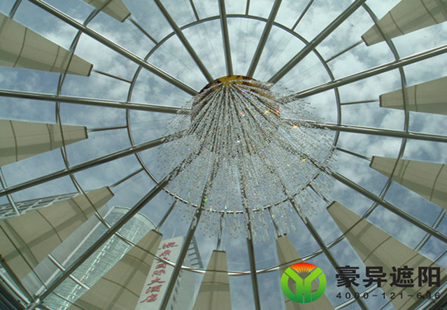 室内电动遮阳帘,玻璃采光顶电动遮阳天棚帘,上海豪异遮阳,4000-121-696