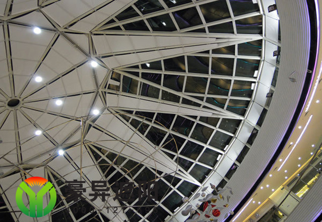 玻璃顶天棚帘,采光顶遮阳帘,上海豪异遮阳,4000-121-696