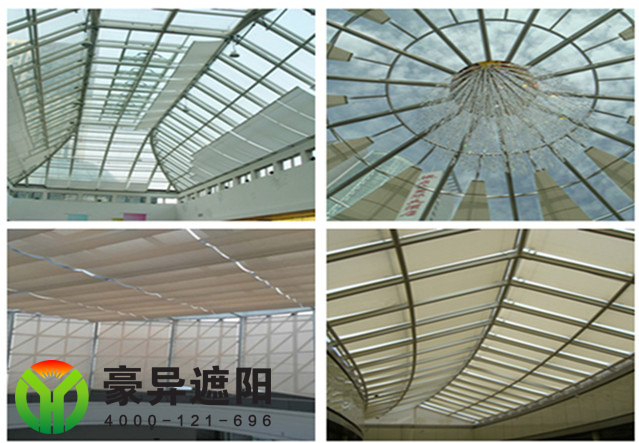 户外遮阳帘棚定制,豪异遮阳上海玻璃顶棚遮阳窗帘厂家,4000-121-696