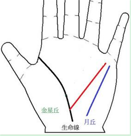 2,水星线起自生命线或月丘