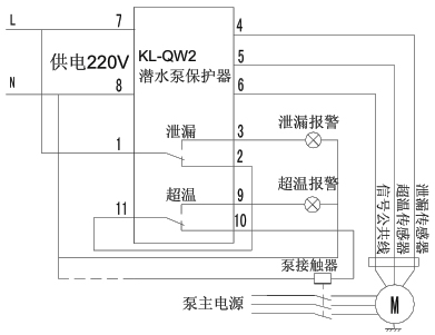 kl-qw2型潜水泵保护器