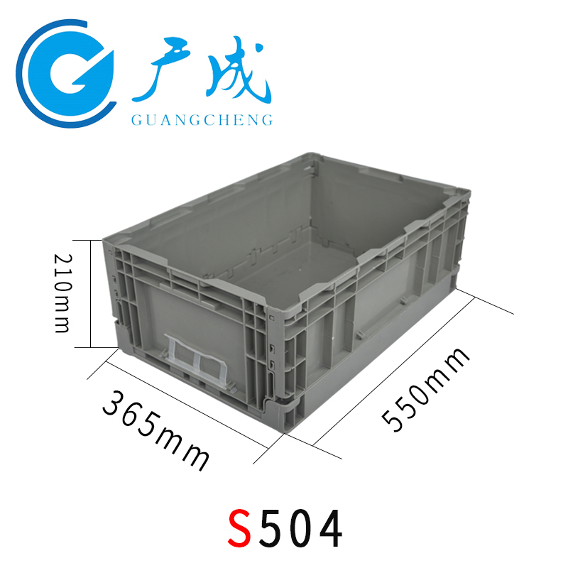 S504折叠物流箱展开尺寸细节